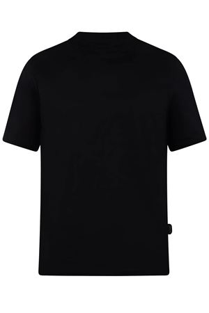 Black cotton T-shirt YES LONDON | XM4132NERO